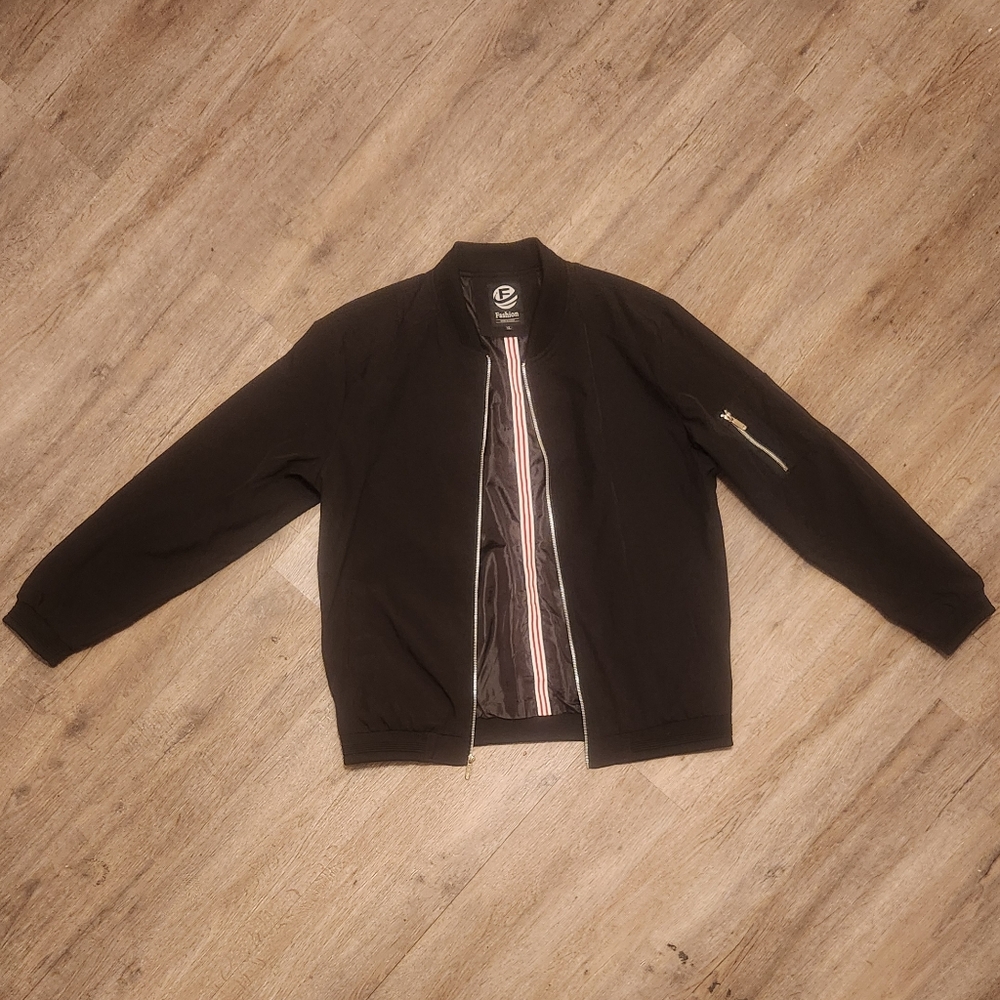 Men's Black Bomber Jacket